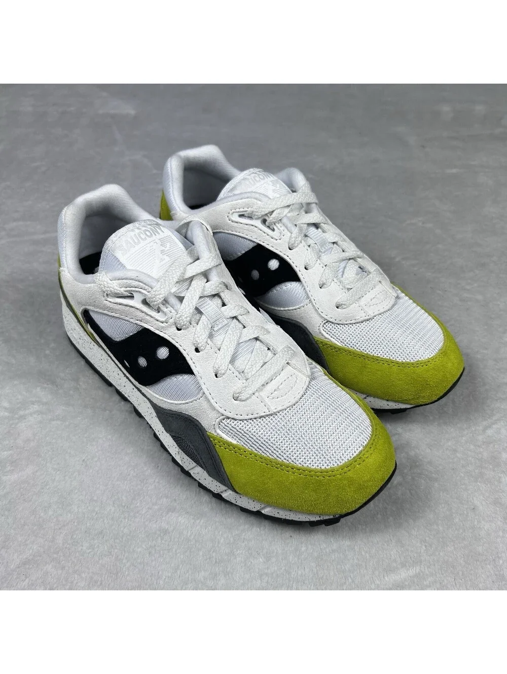 Saucony Shadow 6000 Shoes Men's 8.5 Women's 10 White Gray Performance Sneakers